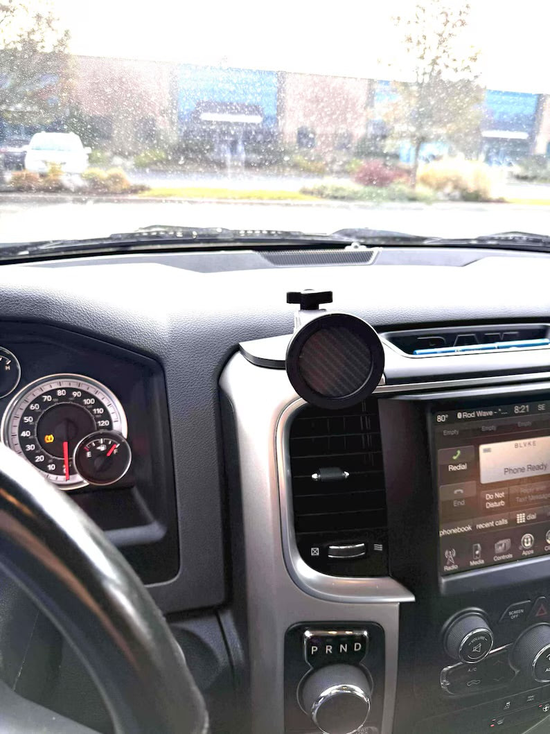 Dodge RAM 1500 (2013–2018 Rotary Dial Shifter) Custom Phone Mount/Charger