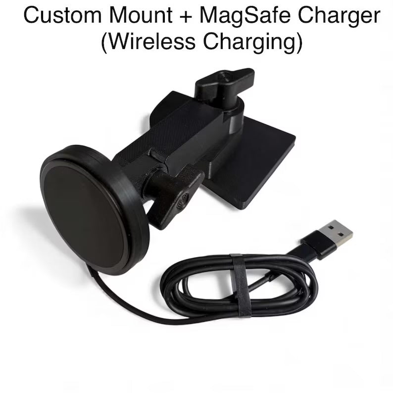 Dodge RAM 1500 (2013–2018 Rotary Dial Shifter) Custom Phone Mount/Charger